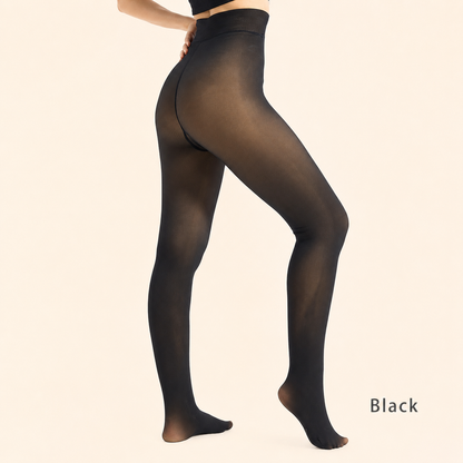 Ultra-Warm Fleece-Lined Fake-Sheer Tights | Flawless Winter Style