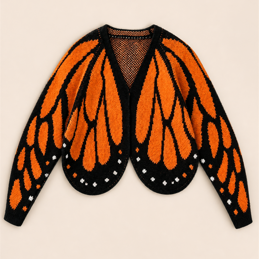 Bamafrontierman™Hand-knitted Butterfly Wings Knit Cardigan