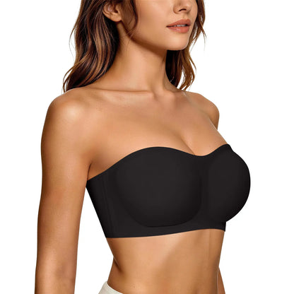 Womens Strapless Bras Push Up Bandeau Bra