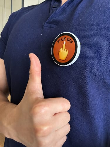 AI social battery badge