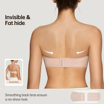 Womens Strapless Bras Push Up Bandeau Bra