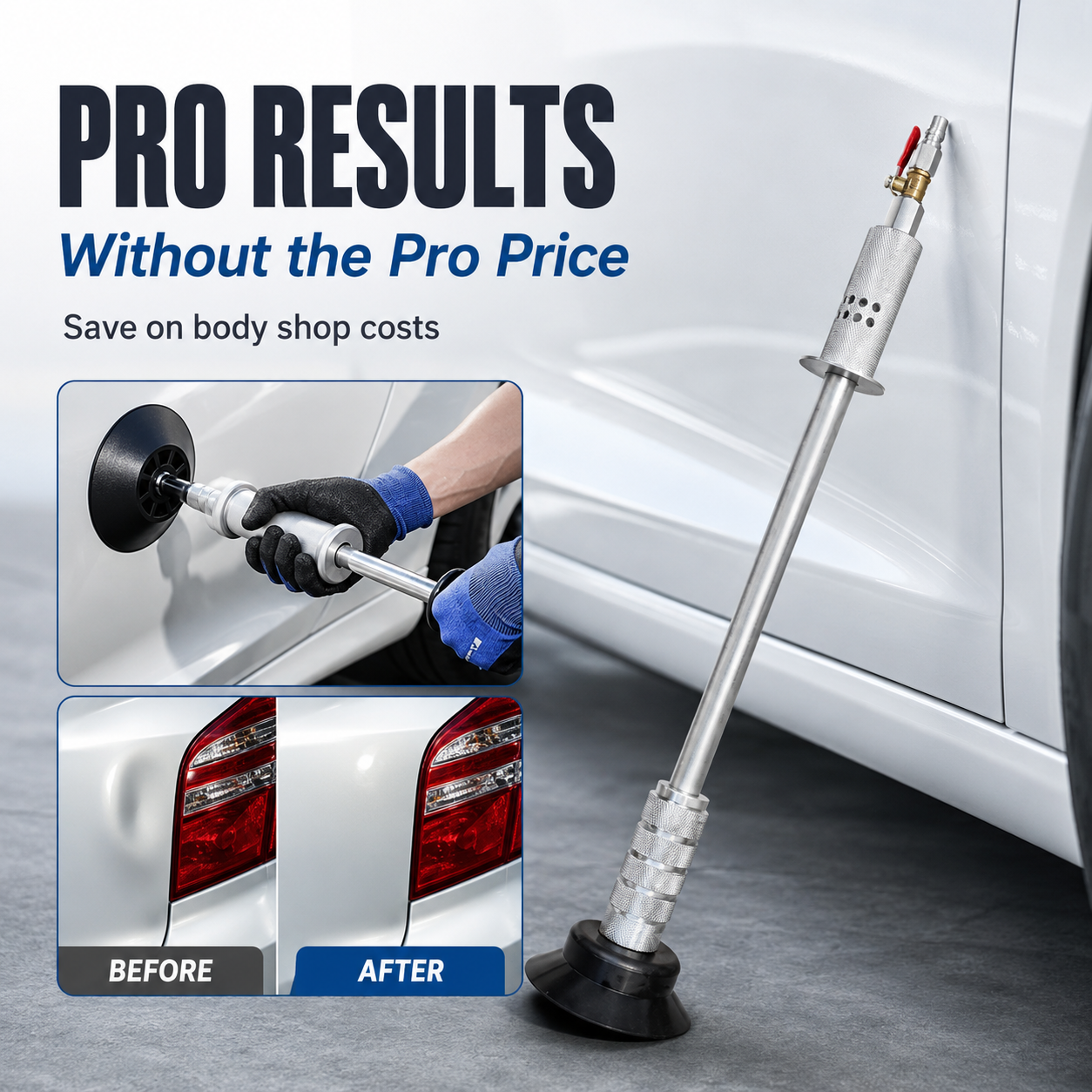PULL DENTS. SAVE BIG. PRO RESULTS—NO BODY SHOP.