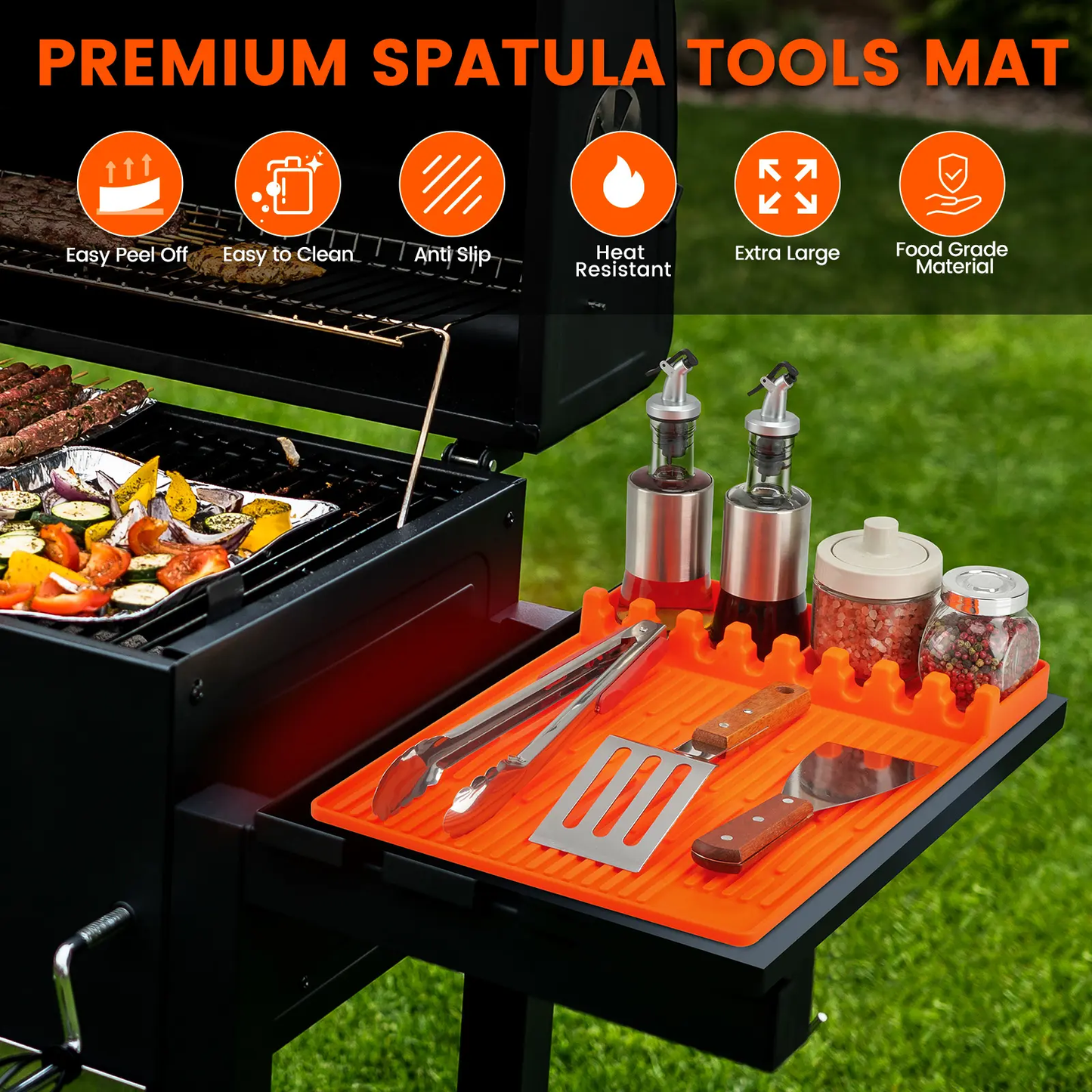 🔥Anti-slip and heat-resistant barbecue tool rack silicone pad🔥