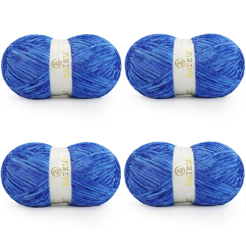 Chunky Chenille Velvet Yarn for DIY Crochet &amp; Knitting