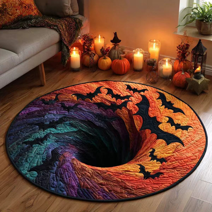 3D Skeleton Swirl Quilted Illusion Carpet