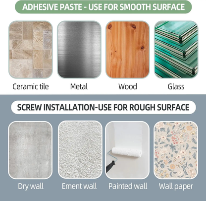 No-Drill Self-Adhesive Rod Holders for Curtains, Towel Bars, Closet Rods & More