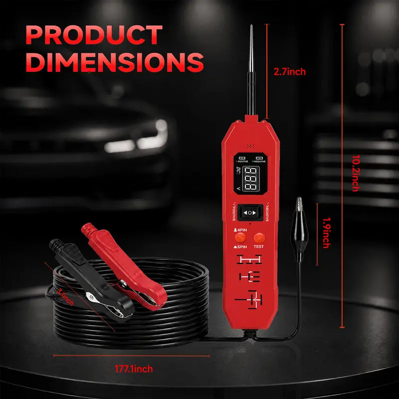 6V-24V Automotive Circuit Probe Tester – Fast Electrical Diagnostic Tool & Polarity Detector