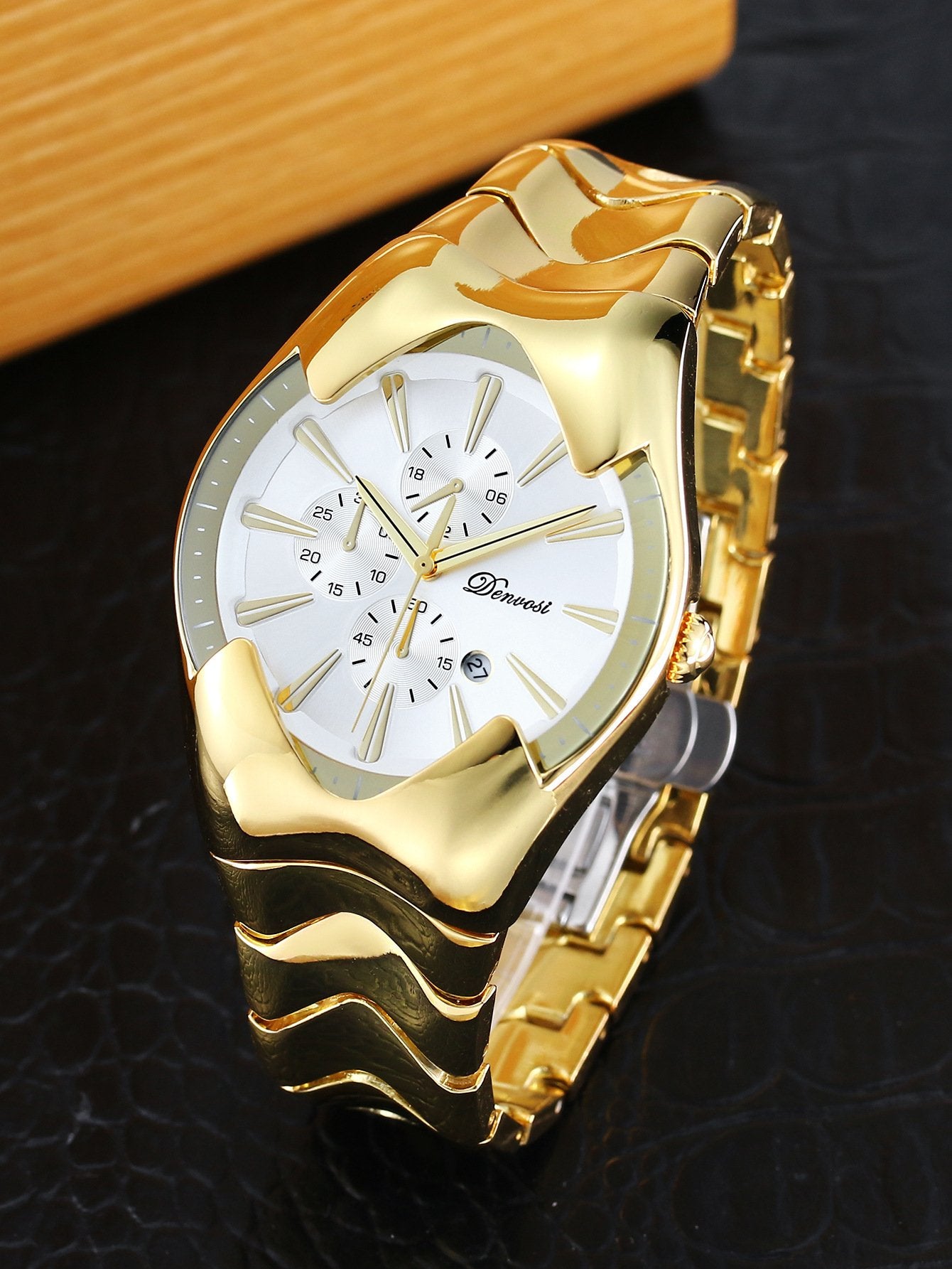 Future-Form Wave-Link Chronograph Watch