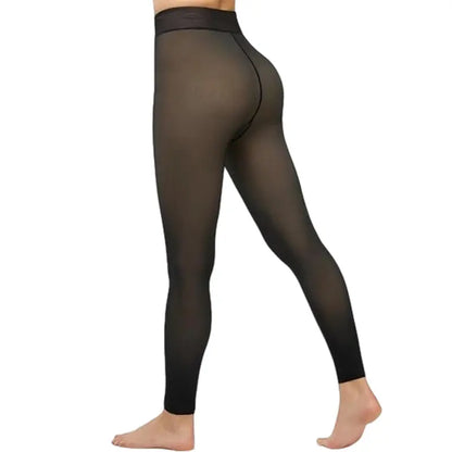 Women’s Fleece-Lined Fake Sheer Thermal Tights