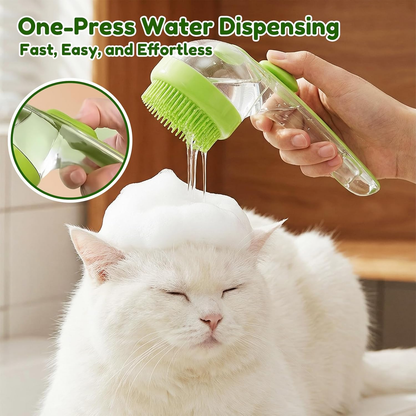 Pet Bath Brush with Shampoo Dispenser – Gentle Grooming & Massage Tool