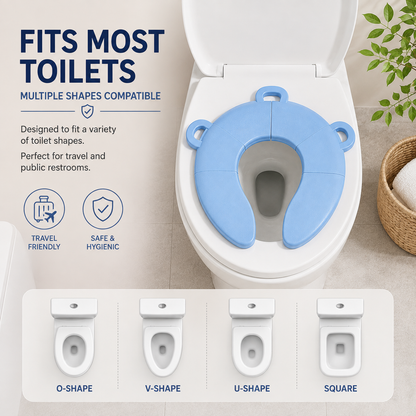 2-in-1 Folding Toilet Seat Travel Set – A Safer and Cleaner Toilet Experience