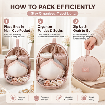 Portable Underwear &amp; Bra Travel Organizer