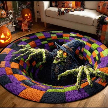 3D Skeleton Swirl Quilted Illusion Carpet