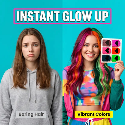 12-Color Matte Hair Chalk Powder Clamp