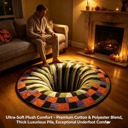 3D Skeleton Swirl Quilted Illusion Carpet