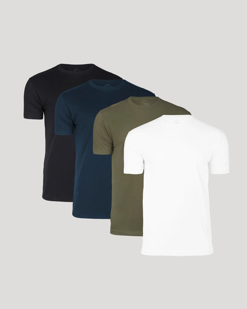 Men’s 4-Pack Short Sleeve Crew Neck T-Shirts – Premium Fit for Everyday Comfort & Casual Style