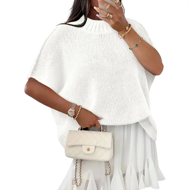 💃Women's Loose-Fit Batwing Sleeve Knitted Pullover💃