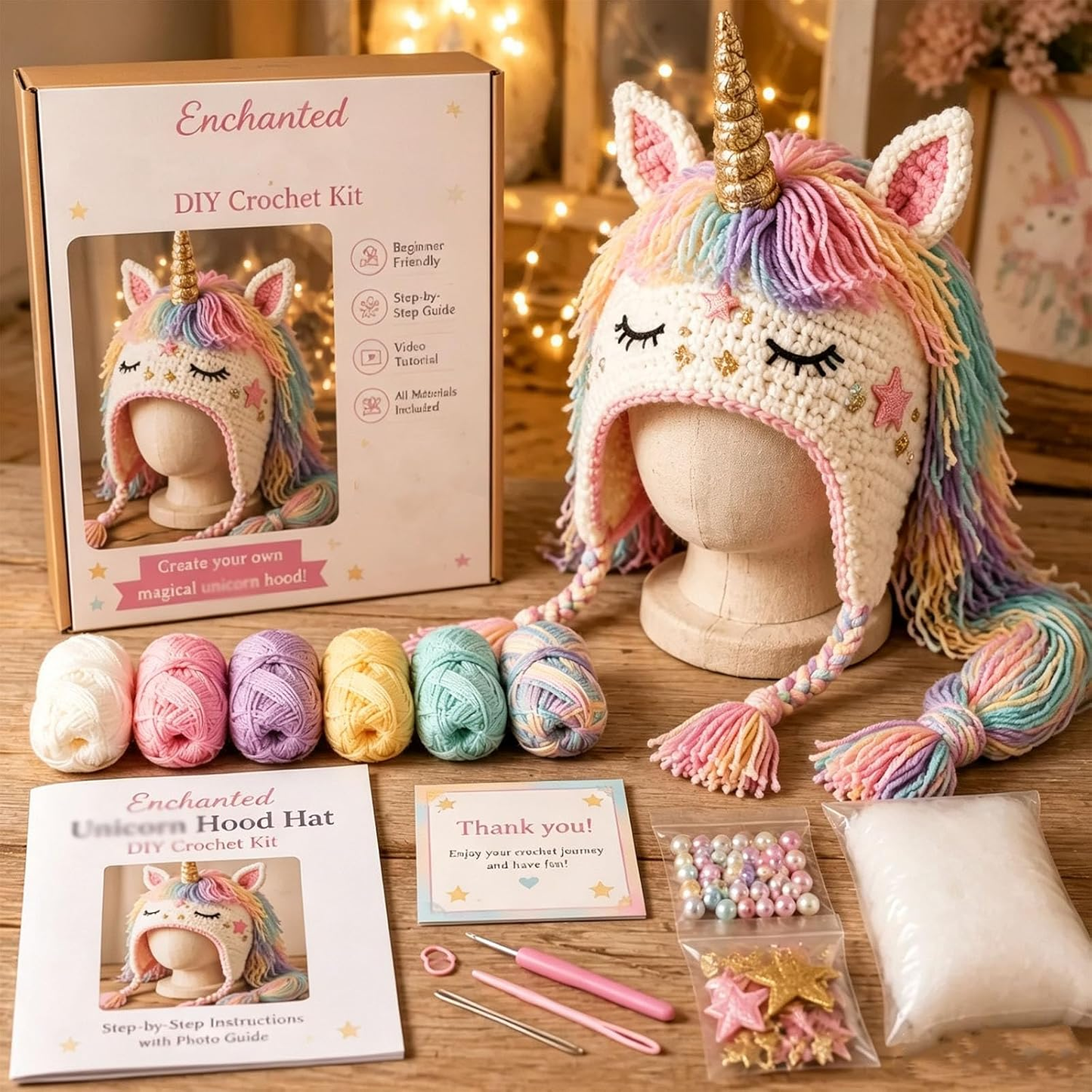 Fantasy Hood Hat DIY Crochet Kit Series