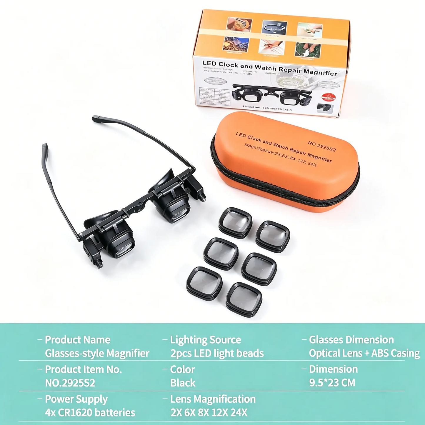 2X–24X LED Head Magnifier – Hands-Free Precision Work