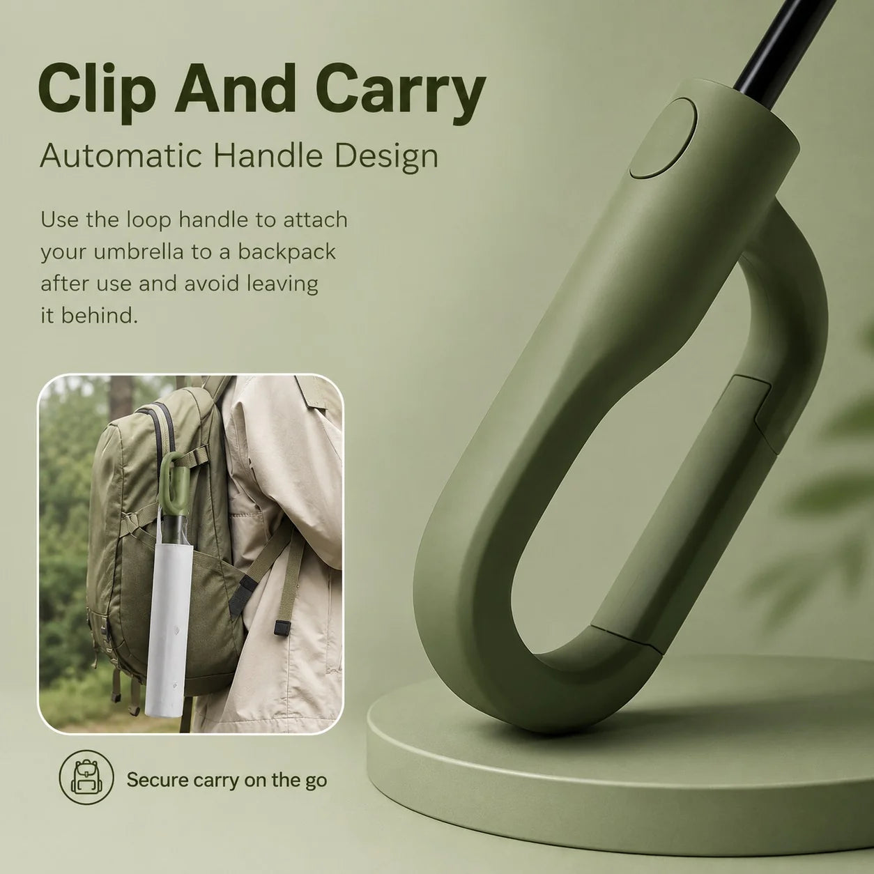 Magic Water-Revealing Automatic Umbrella with Drip-Proof Sleeve