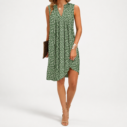 Elegant V-Neck A-Line Sundress with Pockets