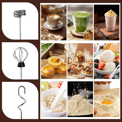 3-in-1 Rechargeable Milk Frother – Perfect for Coffee and Baking