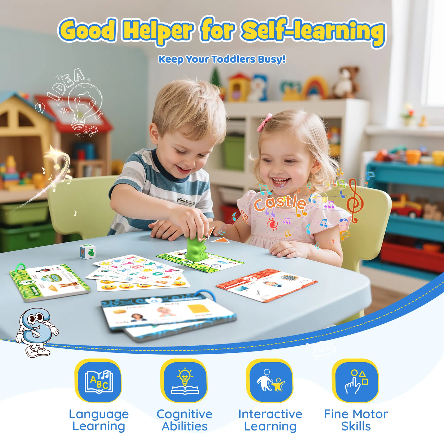 Dinosaur Interactive Learning Flashcard Set—Contains 592 words and phonics fun