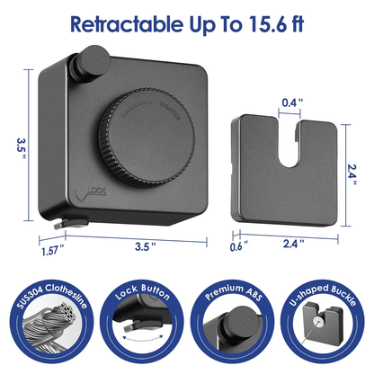 Wall-mounted adjustable telescopic stainless steel clothes rack