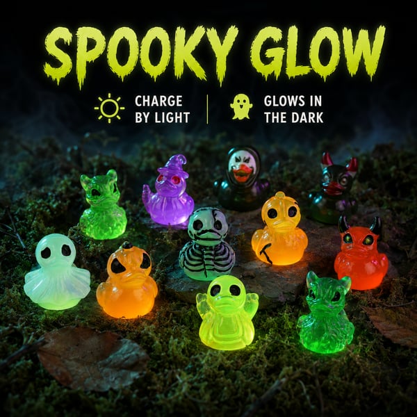 👻 Mini Glow Halloween Figures — Tiny Spooky Resin Decorations ( 30pcs! )