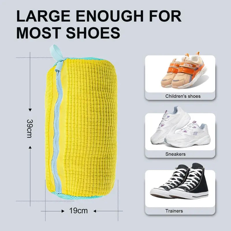 360° Chenille Sneaker Wash Bag — Stop Washing Machine Damage & Shoe Warping