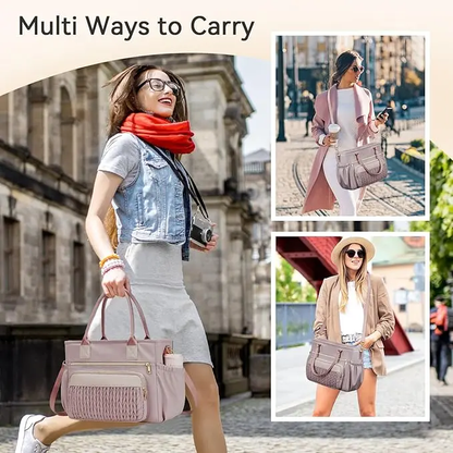 Extra-large capacity lunch bag with adjustable shoulder strap and long-lasting insulation