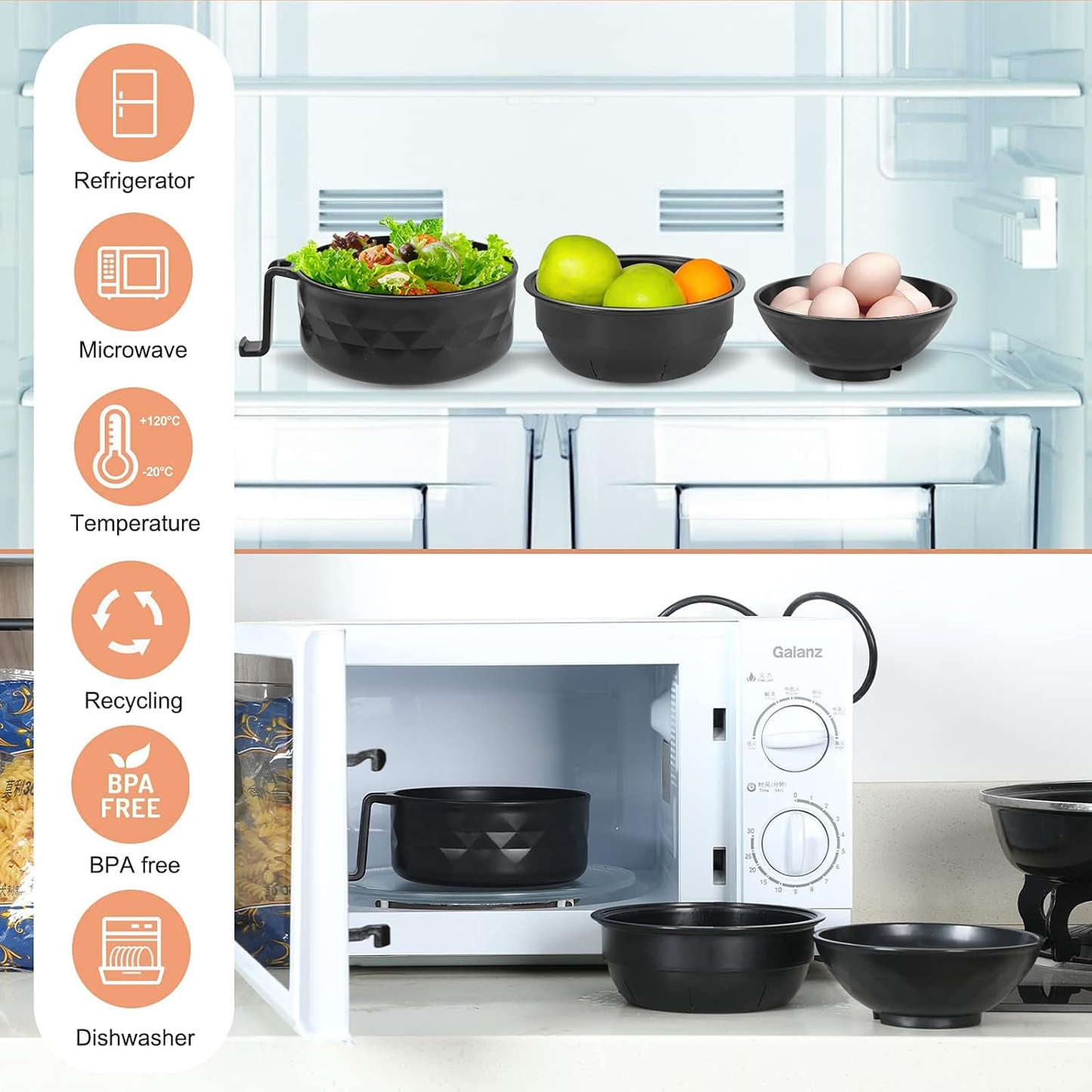6-Piece Microwave Ramen Bowl Set