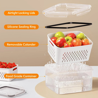 🍇Stackable fruit and vegetable preservation filter box - with lid🍇