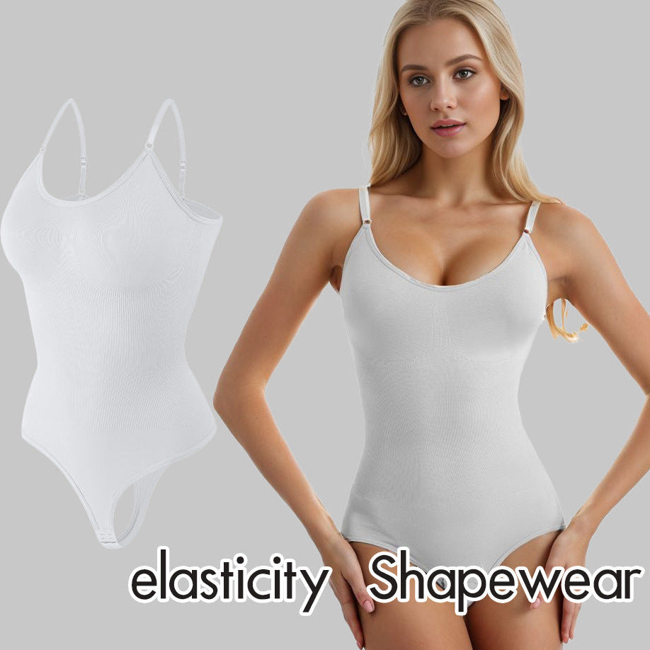 Breathable Seamless Shapewear Bodysuit with Tummy Control & Open Gusset