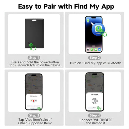 💖Hot 48% OFF🌹2026 Slim Bluetooth Tracker Card | Apple MFi Certified | Works with Find My 📱