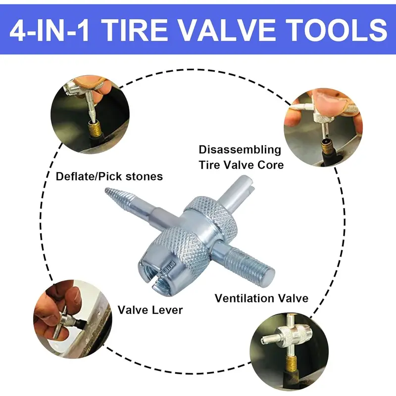 13-piece tire valve stem quick replacement tool kit