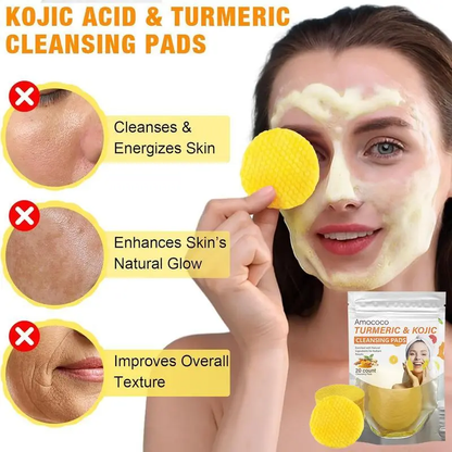 Turmeric and Kojic Acid Cleansing Pads – Deeply Cleanse Skin