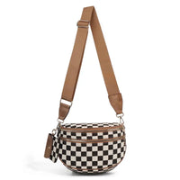 Khaki Grid (with small pouch)