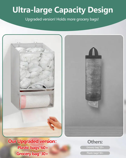 2-in-1 Durable Plastic Grocery Bag Holder