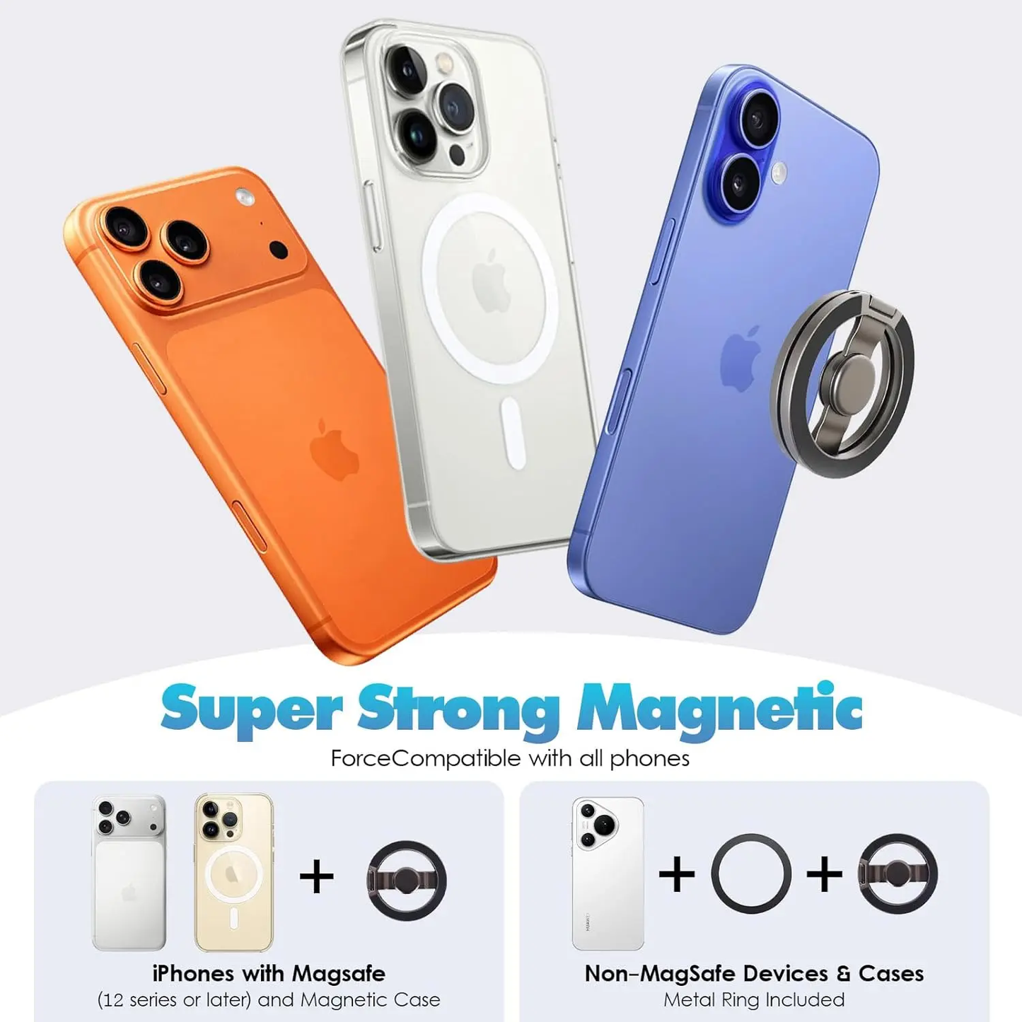 Ultra-Slim Magnetic Phone Grip Stand & Fidget Spinner – 360° Rotating