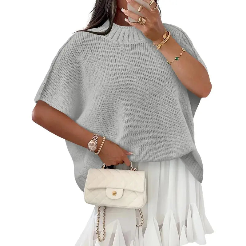 💃Women's Loose-Fit Batwing Sleeve Knitted Pullover💃