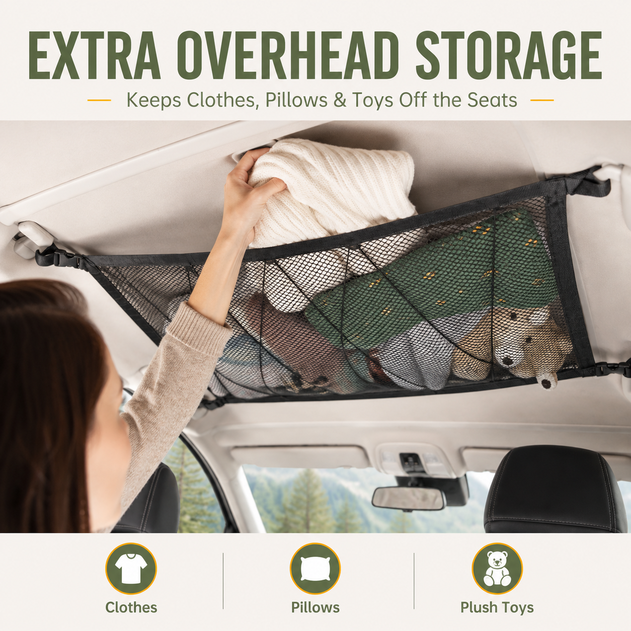 Extra Overhead Car Storage Without Losing Passenger Legroom