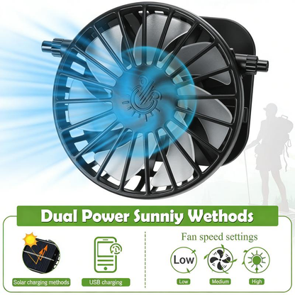 ☀️UPF 50+ Dual Solar Fan Wide Brim Cooling Hat☀️