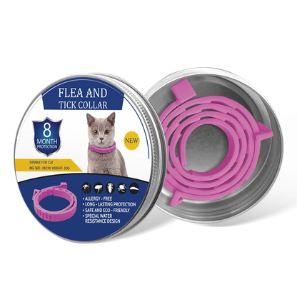 Natural plant extract pet collar – effectively repels fleas and ticks