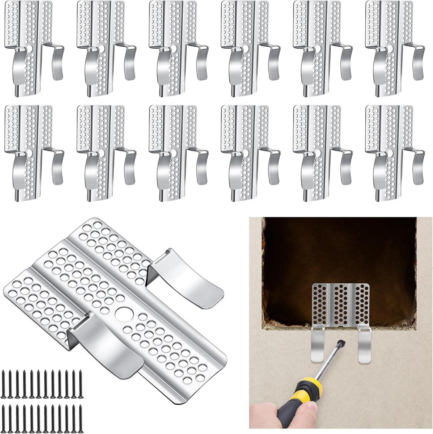 🔧Easy-to-Install 1/2-Inch Drywall Clips🔧