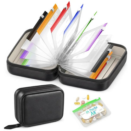 📦Large capacity storage box with 14 waterproof bags📦