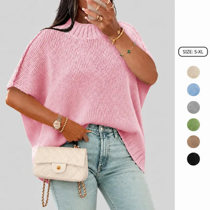 💃Women's Loose-Fit Batwing Sleeve Knitted Pullover💃