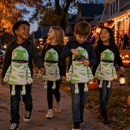 Kids Halloween Trick-or-Treat Plush Backpack Bag