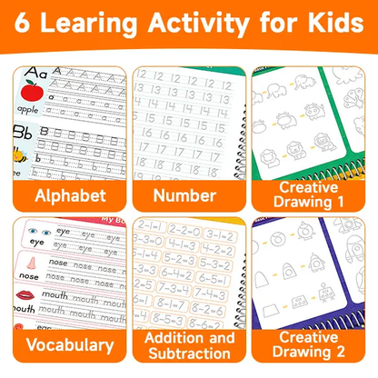 ✍️Reusable Grooved Handwriting Workbook for Kids✍️