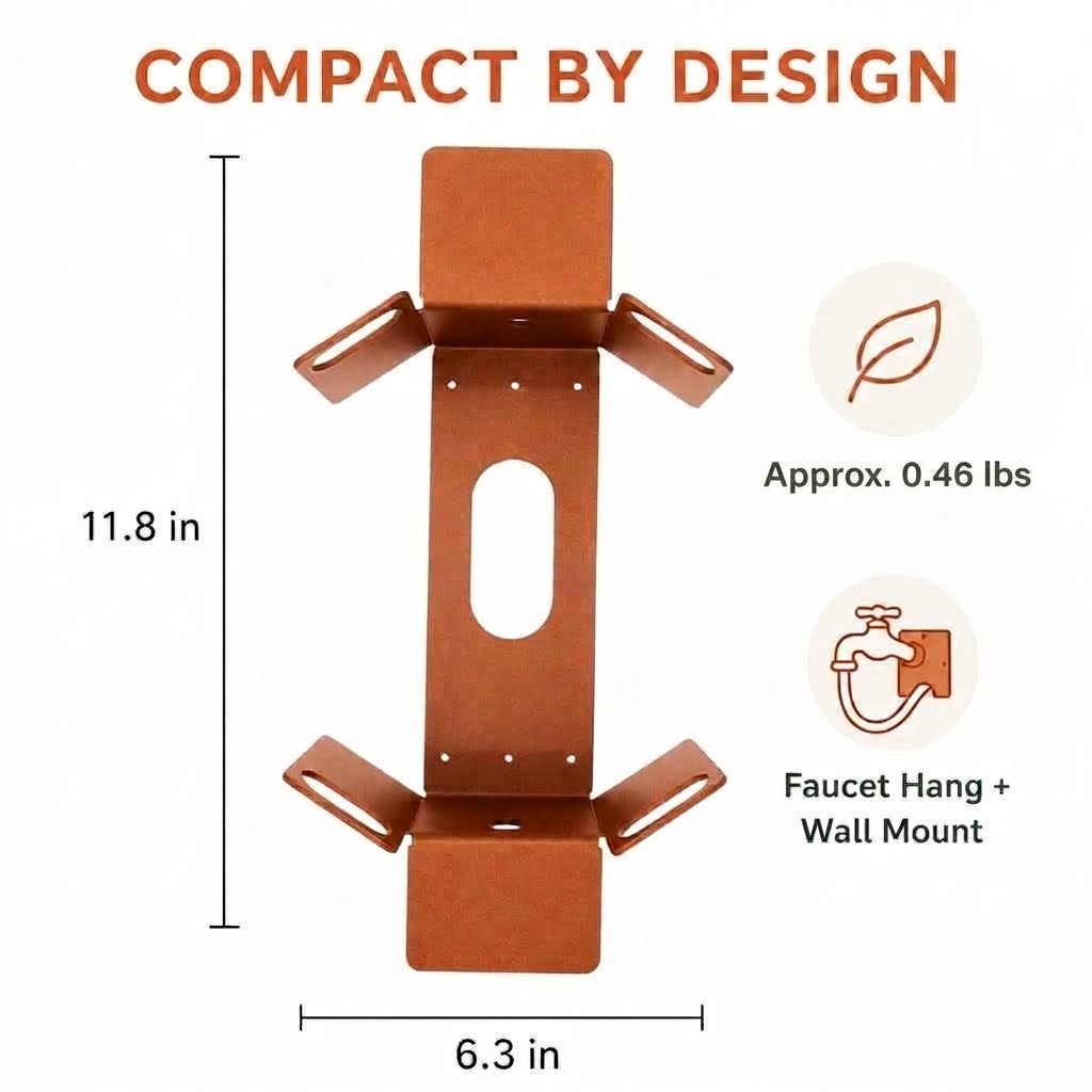 Heavy-Duty Detachable Garden Hose Holder &amp; Storage Rack